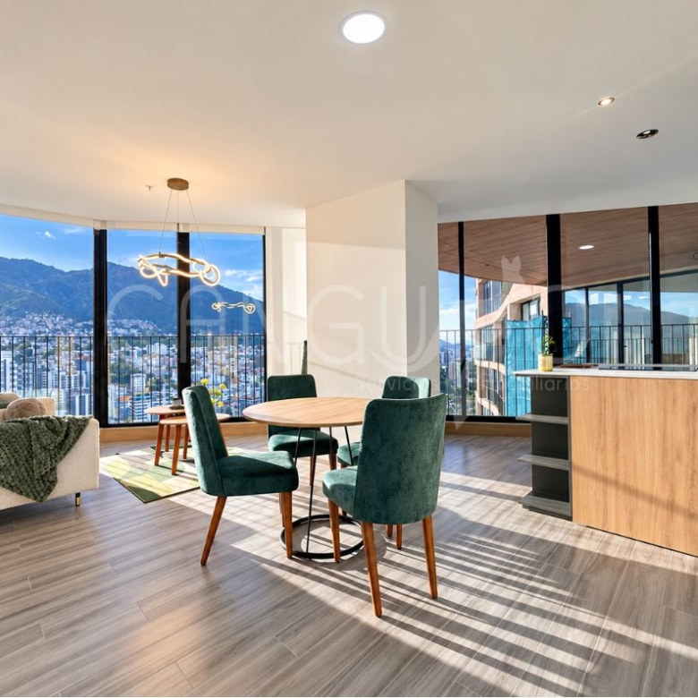 Vista desde Sala y comedor del departamento en venta en La Carolina, Quito