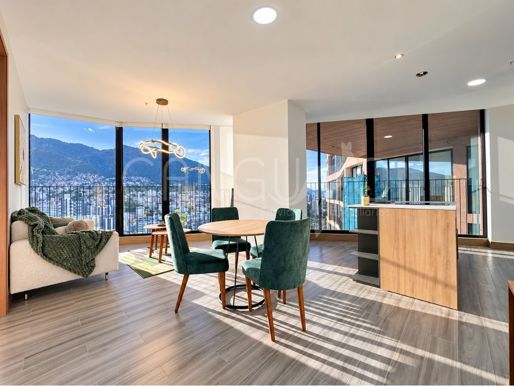 Vista desde Sala y comedor del departamento en venta en La Carolina, Quito