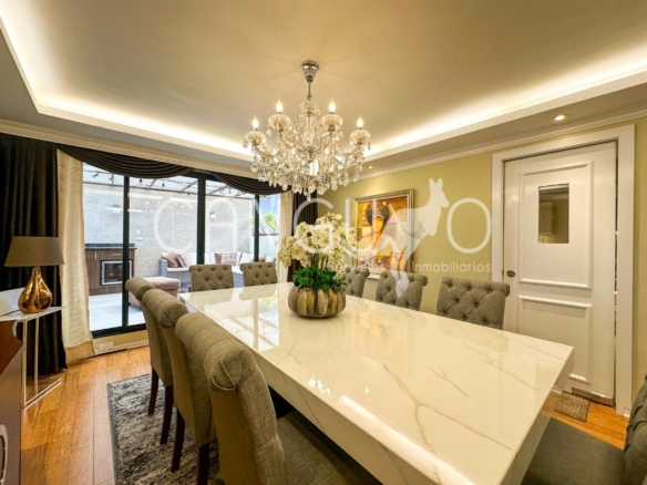 Comedor con acceso directo al área de BBQ