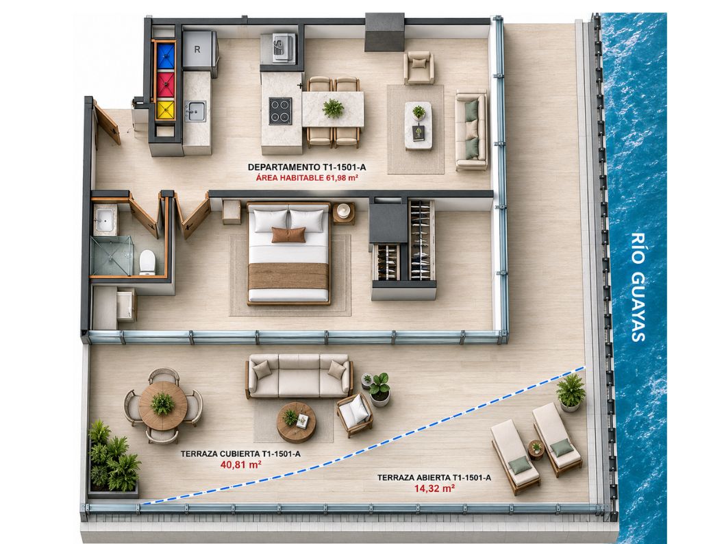 The Hills web (14) Plano del departamento en The Hills.